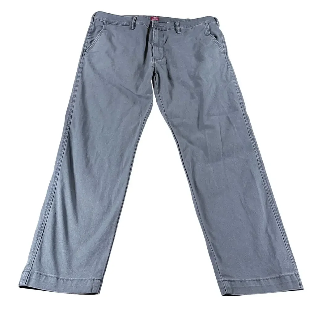 Levi's 2 Pair Chino Slacks Color Gray and Black‎ Sz 38x30 *FLAWS*